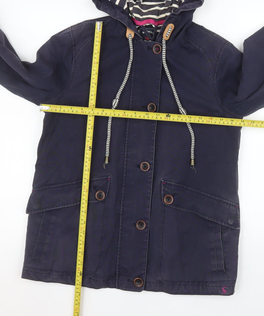 Womens UK Size 10 Joules Blue Rain Coat