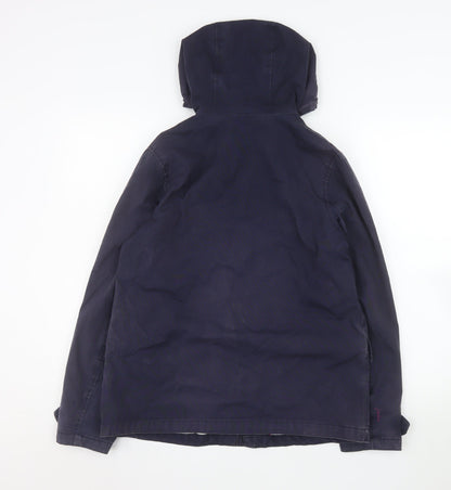 Womens UK Size 10 Joules Blue Rain Coat