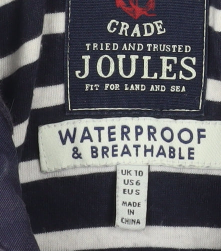 Womens UK Size 10 Joules Blue Rain Coat