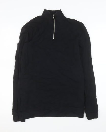 Mens UK Size M ASOS DESIGN Black Pullover Sweatshirt