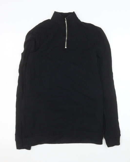 Mens UK Size M ASOS DESIGN Black Pullover Sweatshirt