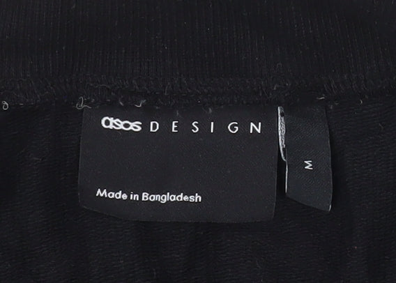Mens UK Size M ASOS DESIGN Black Pullover Sweatshirt