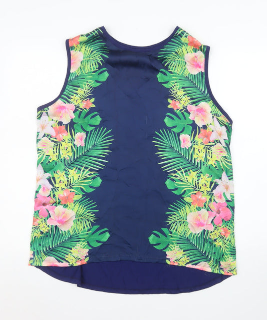 Womens UK Size 18 South Blue Basic Tank