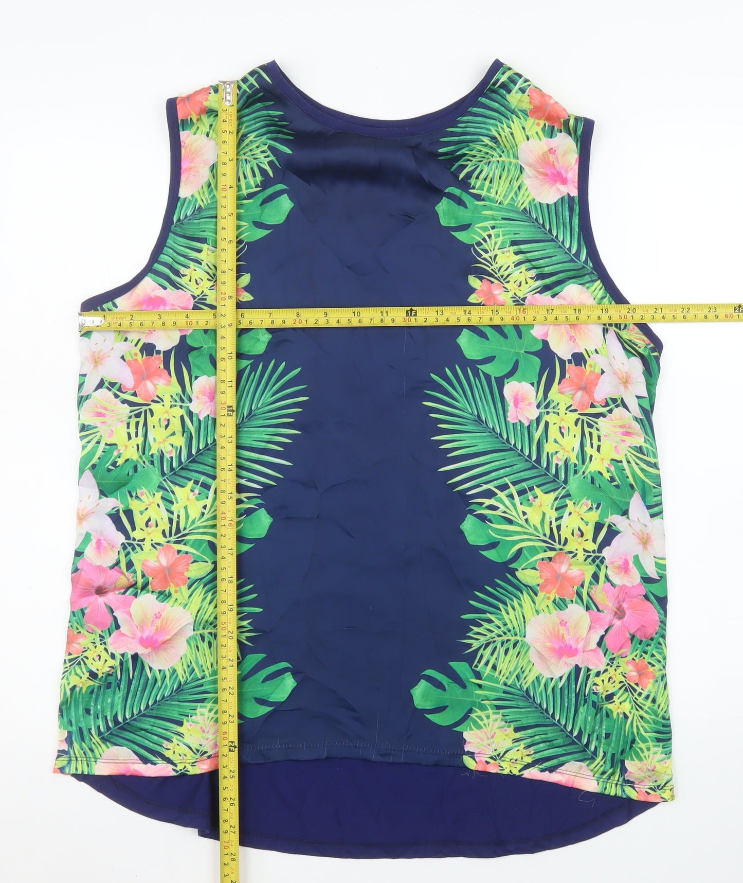Womens UK Size 18 South Blue Basic Tank