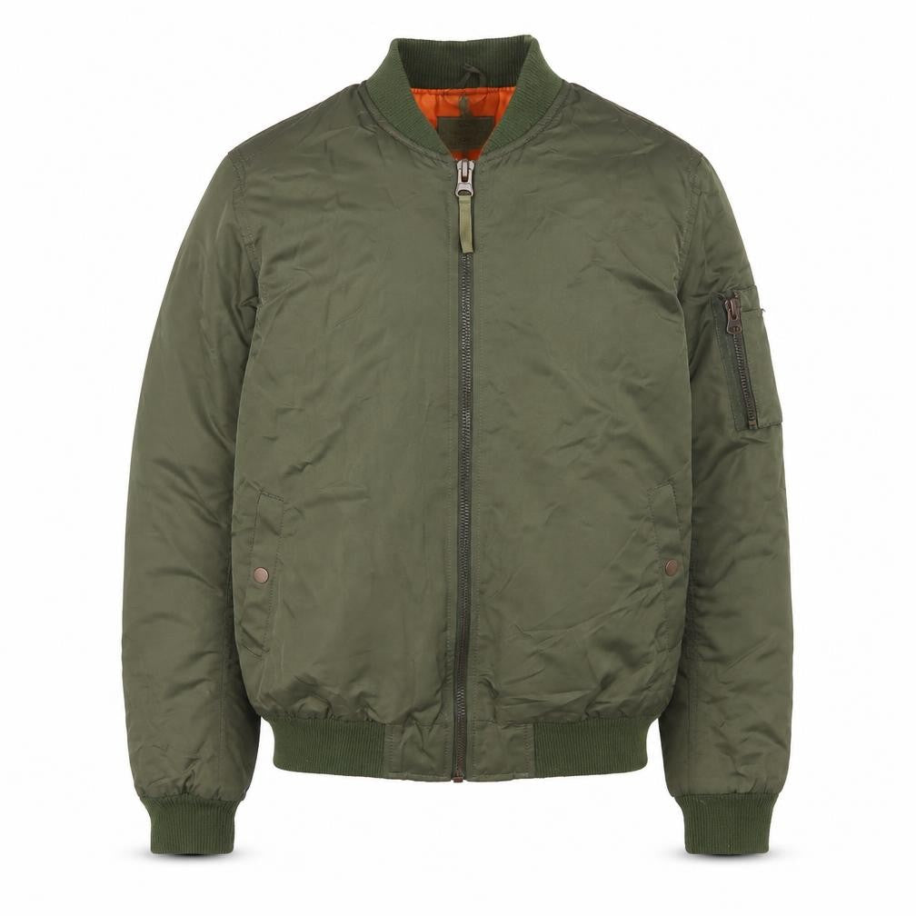 Mens UK Size S Topman Green Bomber Jacket