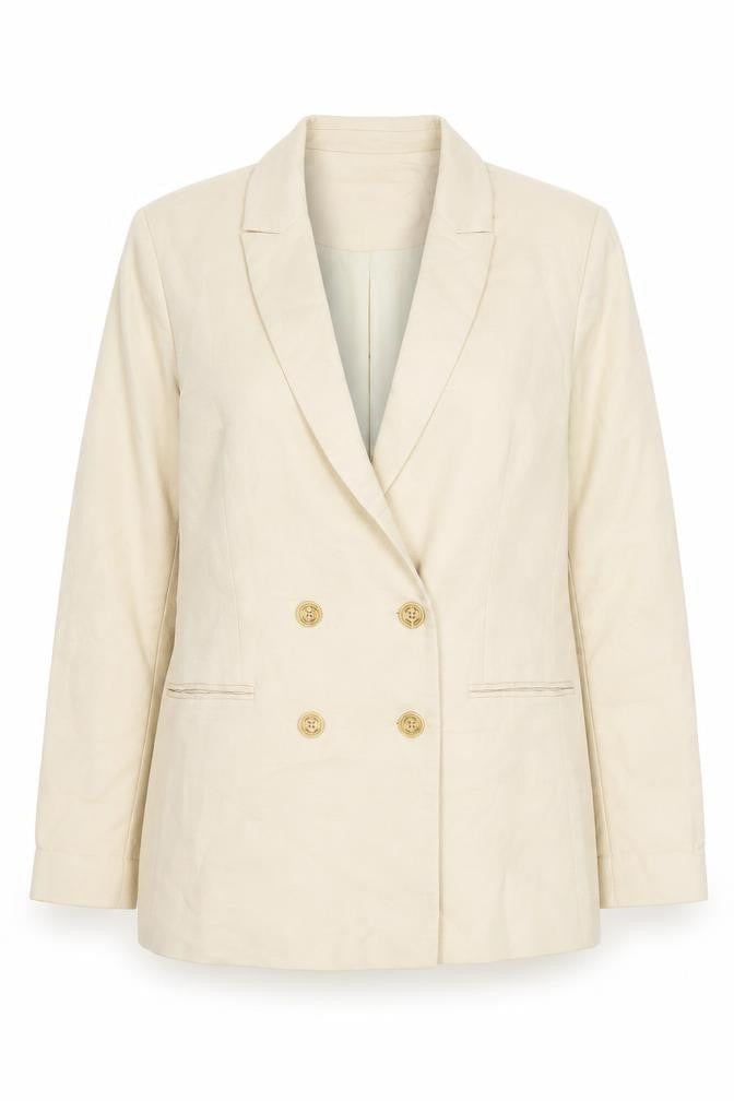 Womens UK Size L Saint + Sofia Regular Beige Blazer