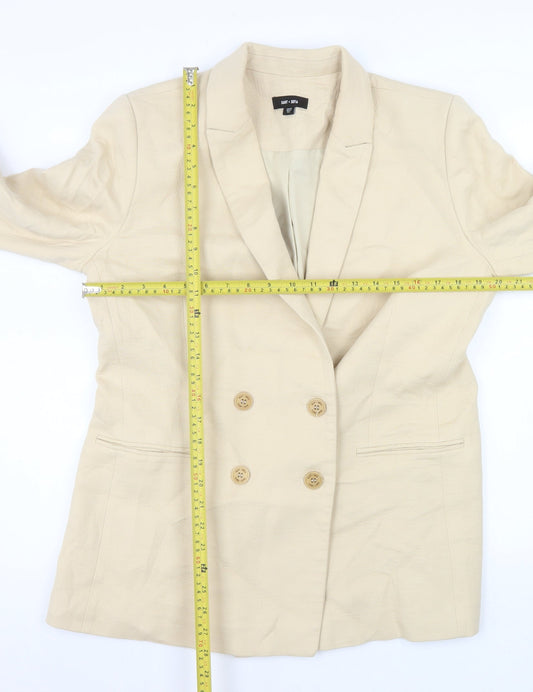 Womens UK Size L Saint + Sofia Regular Beige Blazer