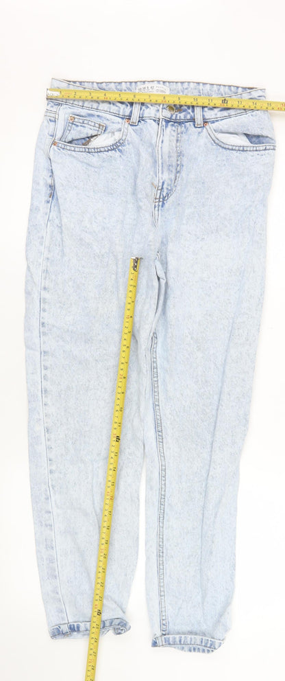 Womens UK Size 10 Primark Regular Fit Mom Blue Jeans