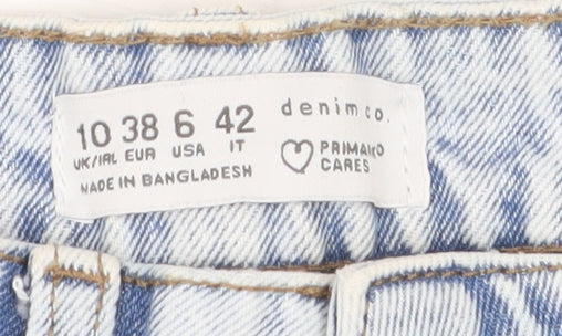 Womens UK Size 10 Primark Regular Fit Mom Blue Jeans