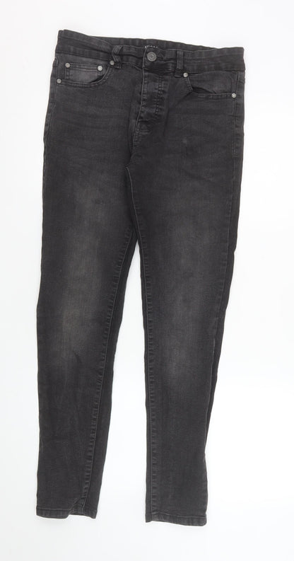 Mens UK Size 32 boohooMAN Slim Fit Skinny Black Jeans