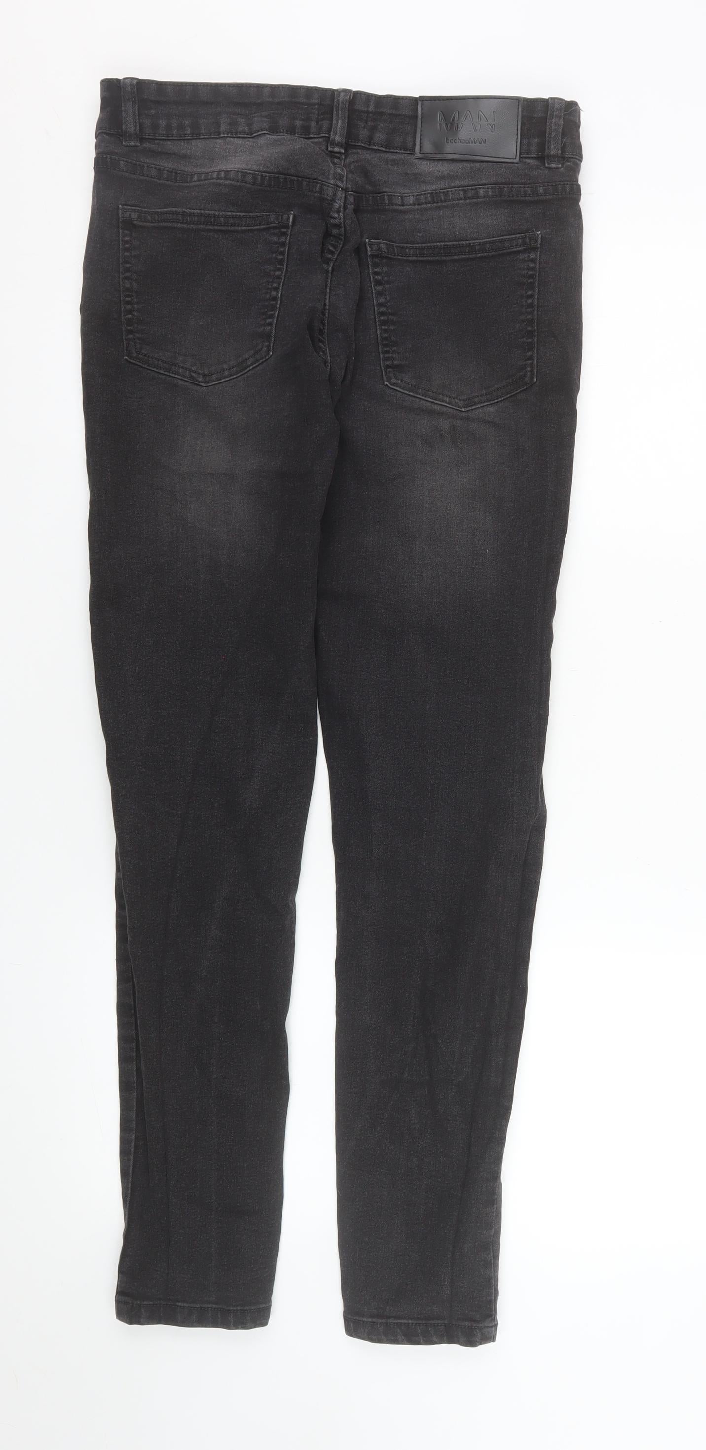 Mens UK Size 32 boohooMAN Slim Fit Skinny Black Jeans