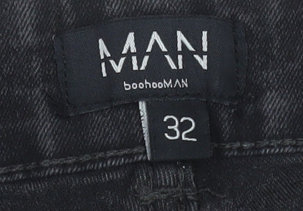 Mens UK Size 32 boohooMAN Slim Fit Skinny Black Jeans