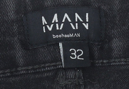 Mens UK Size 32 boohooMAN Slim Fit Skinny Black Jeans