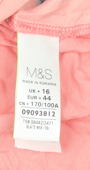 Womens UK Size 16 Marks and Spencer Pink Basic Blouse