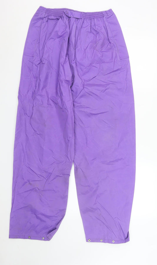 Womens UK Size M Champion Regular Fit Rain Trousers Purple Trousers