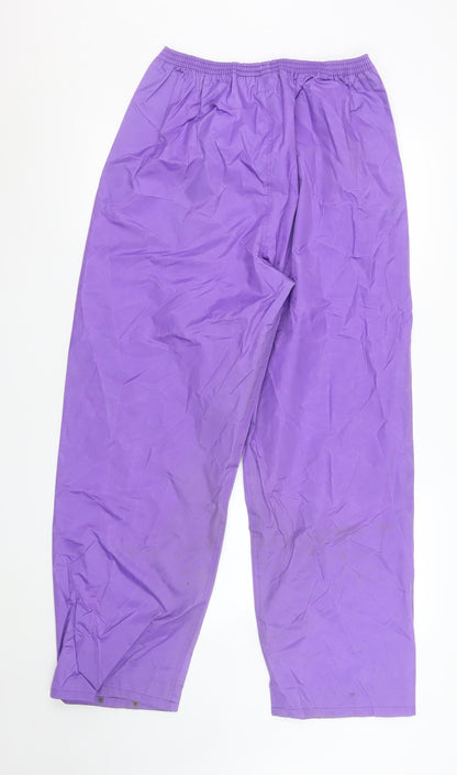 Womens UK Size M Champion Regular Fit Rain Trousers Purple Trousers
