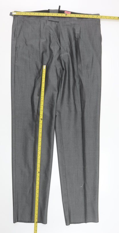 Mens UK Size 40 Torre Regular Fit Dress Pants Grey Trousers
