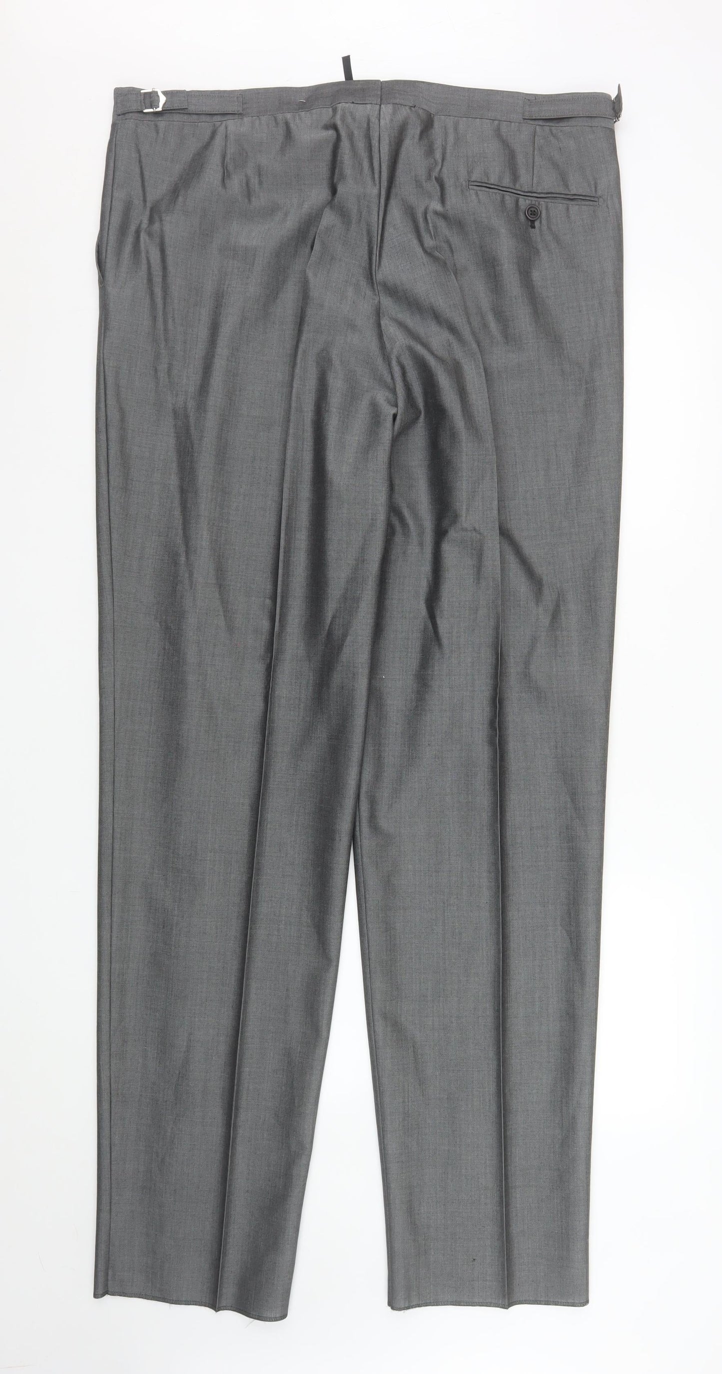 Mens UK Size 40 Torre Regular Fit Dress Pants Grey Trousers