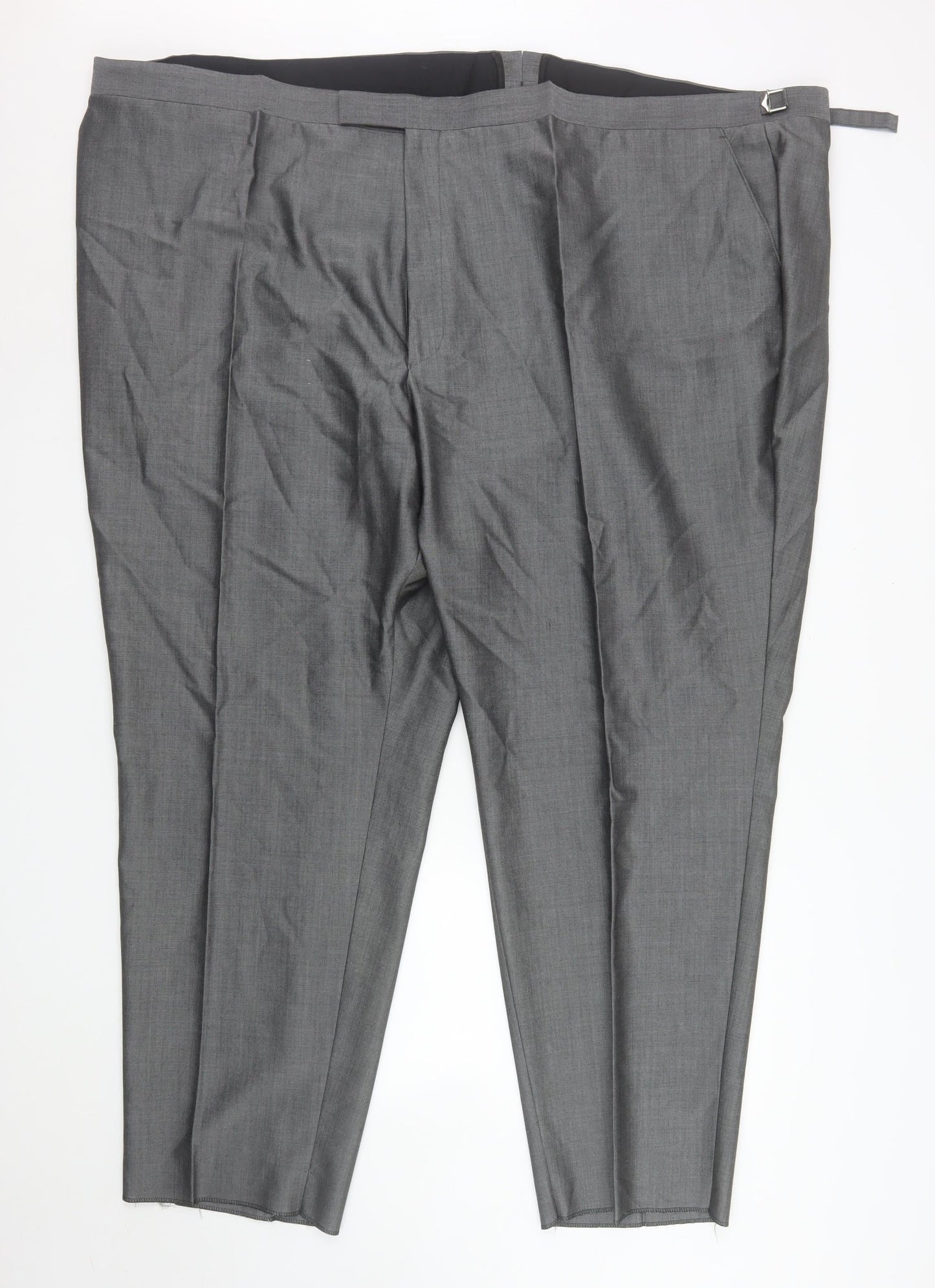 Mens UK Size 58.S Torre Regular Fit Dress Pants Grey Trousers