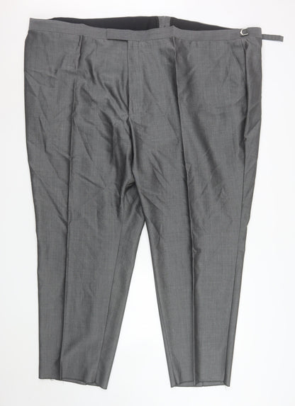 Mens UK Size 58.S Torre Regular Fit Dress Pants Grey Trousers