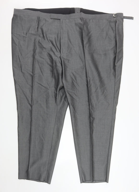Mens UK Size 58.S Torre Regular Fit Dress Pants Grey Trousers