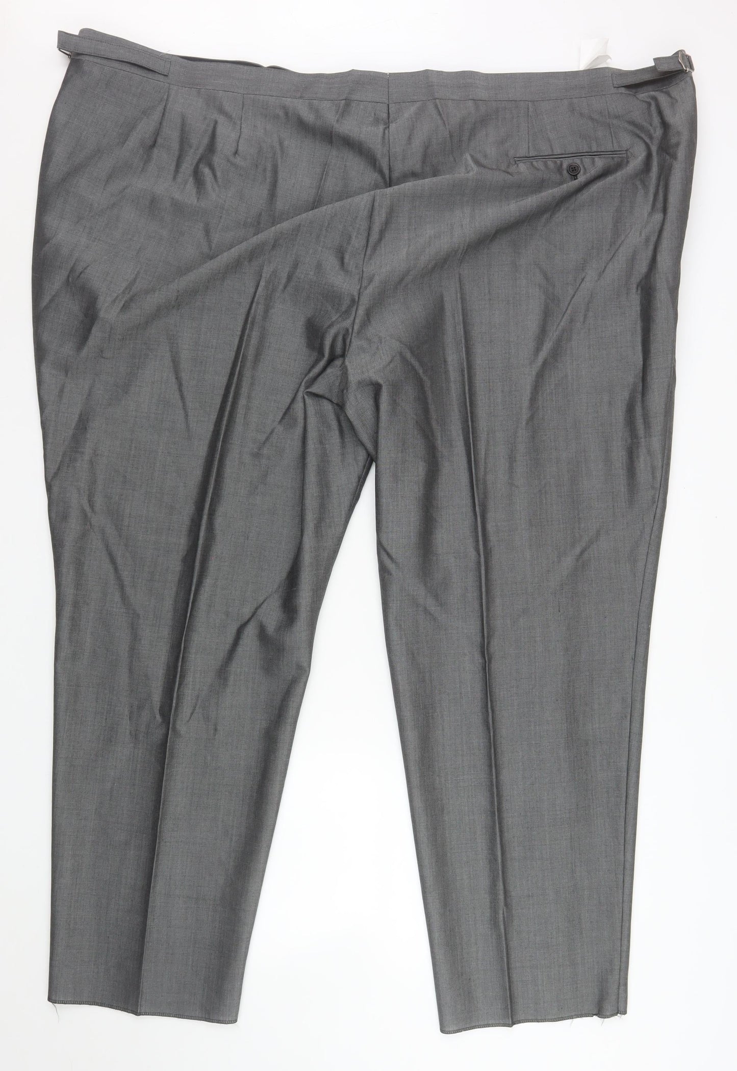 Mens UK Size 58.S Torre Regular Fit Dress Pants Grey Trousers