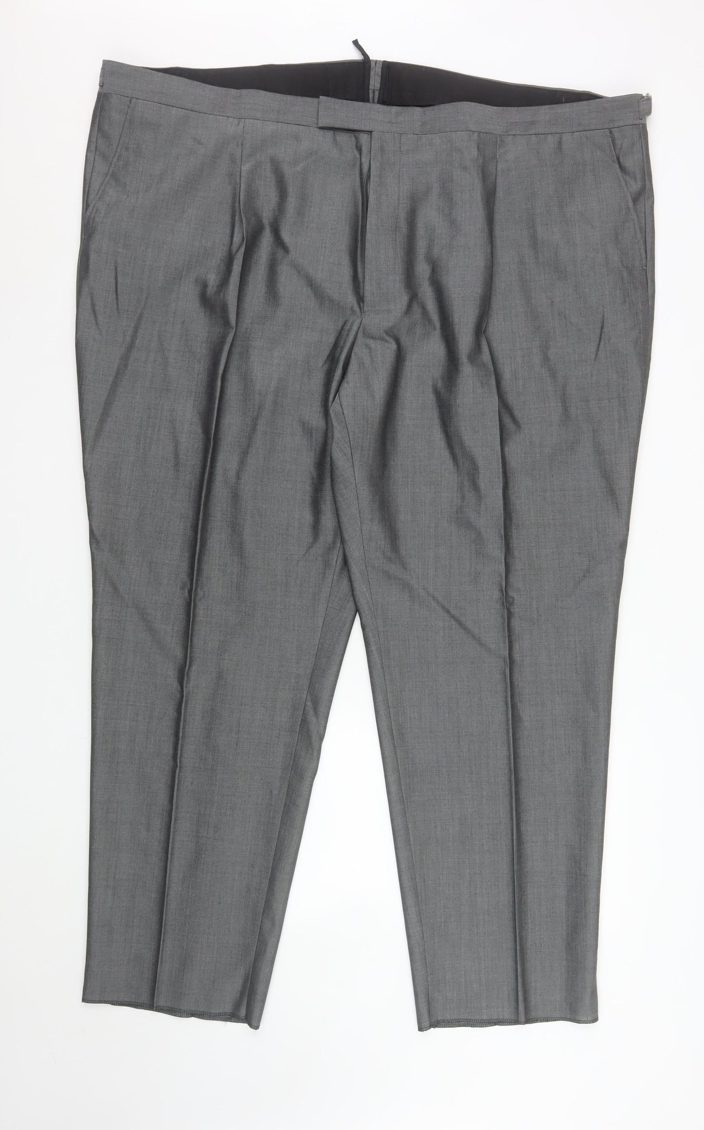 Mens UK Size 50S Torre Cerimonia Classic Fit Dress Pants Grey Trousers