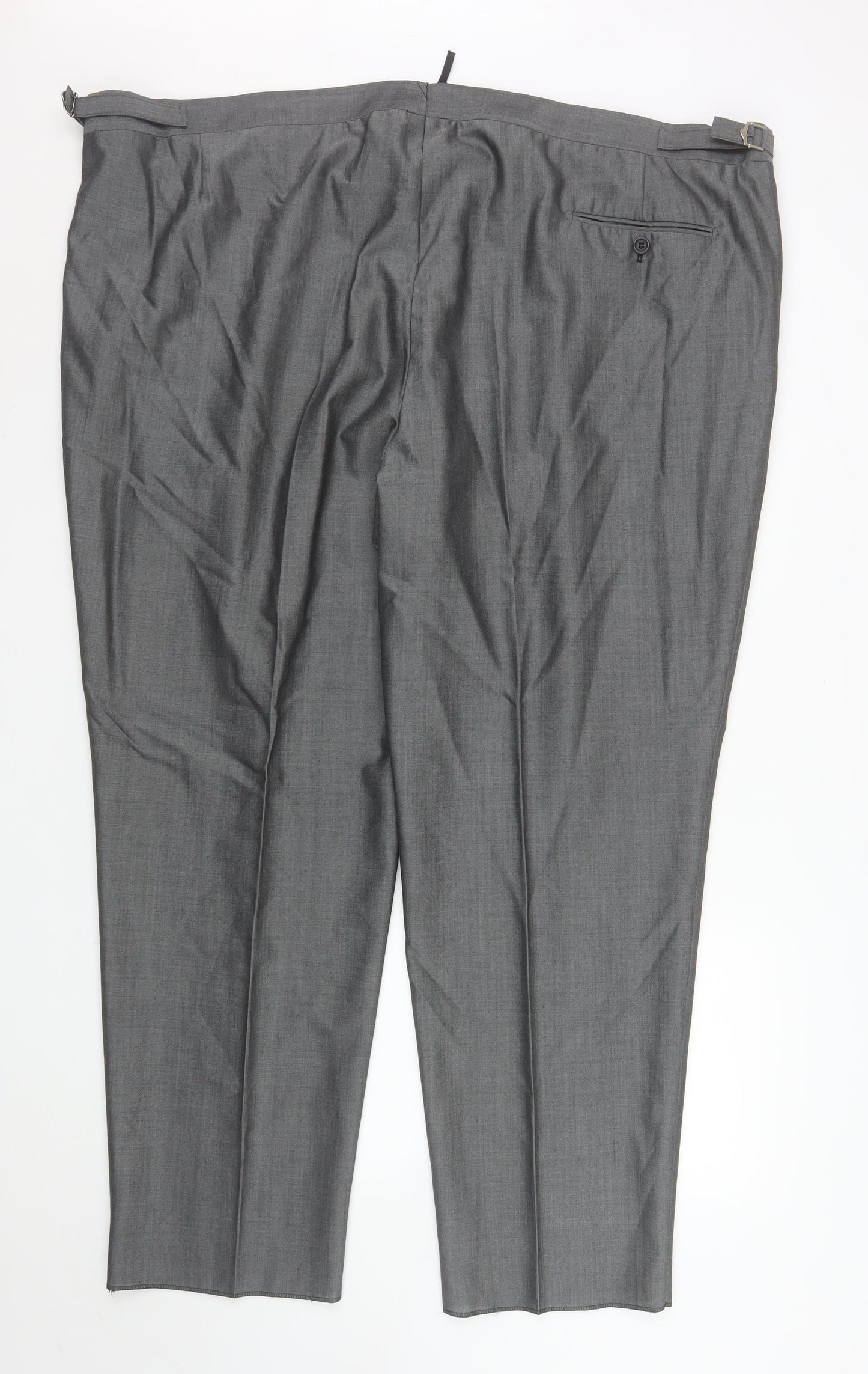 Mens UK Size 50S Torre Cerimonia Classic Fit Dress Pants Grey Trousers