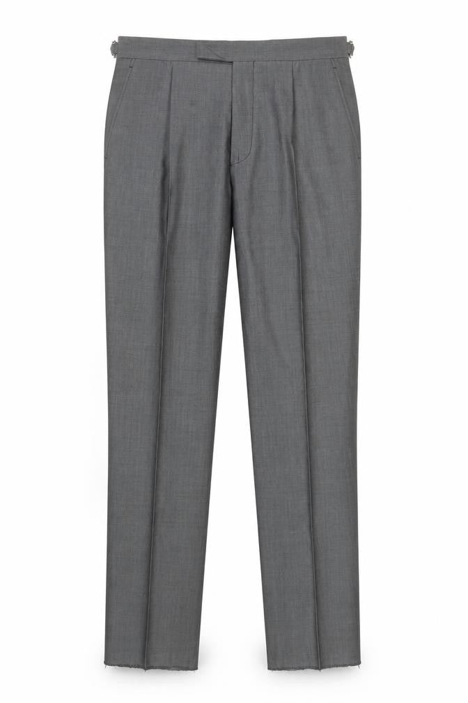 Mens UK Size 34R Torre Cerimonia Regular Fit Dress Pants Grey Trousers