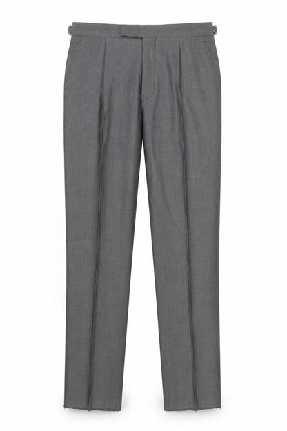 Mens UK Size 34R Torre Cerimonia Regular Fit Dress Pants Grey Trousers