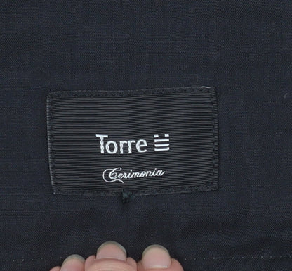 Mens UK Size 32R Torre Cerimonia Regular Fit Dress Pants Grey Trousers