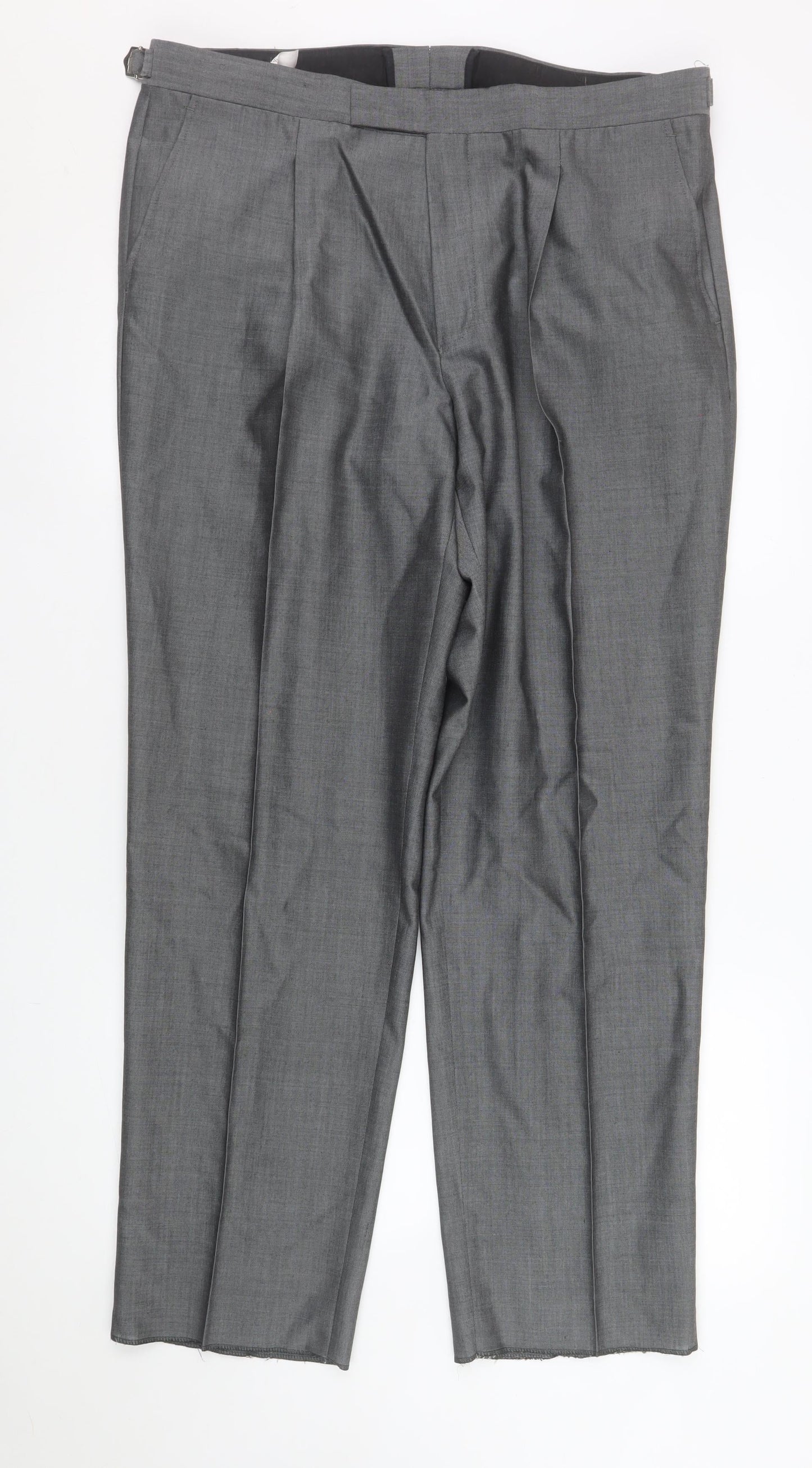 Mens UK Size 38 Torre Regular Fit Dress Pants Grey Trousers