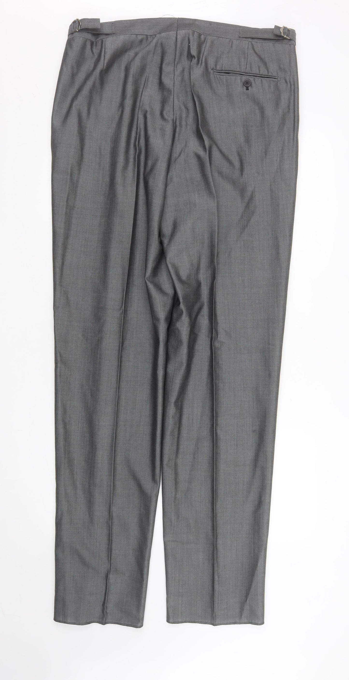 Mens UK Size XL Torre Cerimonia Regular Fit Dress Pants Grey Trousers