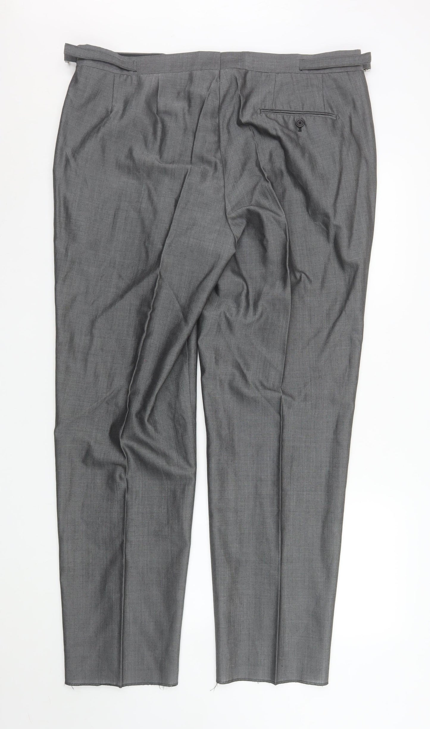 Mens UK Size 40 R Torre Classic Fit Dress Pants Grey Trousers