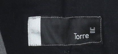 Mens UK Size L Torre Classic Fit Dress Pants Grey Trousers