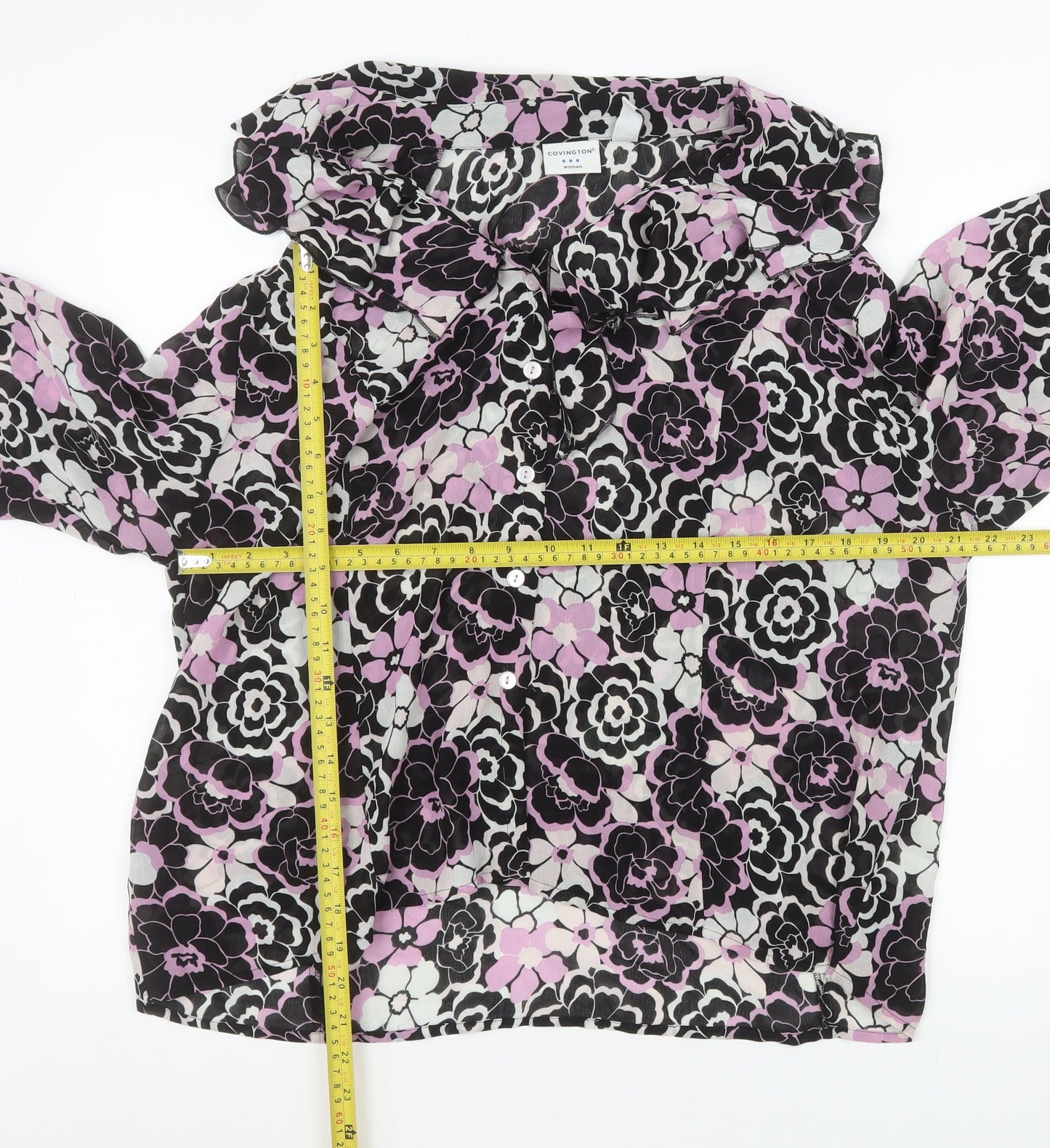 Womens UK Size 18 Plus Covington Multicoloured Tunic Blouse