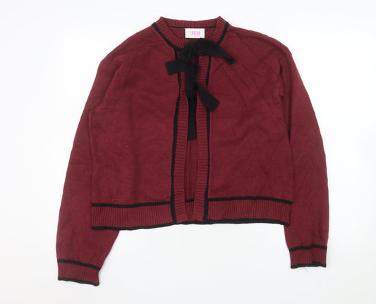 Womens UK Size 14 Savida Red Cardigan Jumper