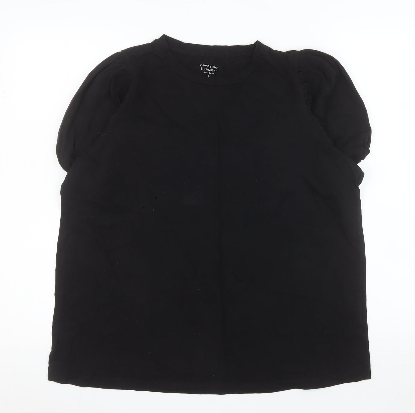 Womens UK Size L Dunnes Stores Black Basic T-Shirt