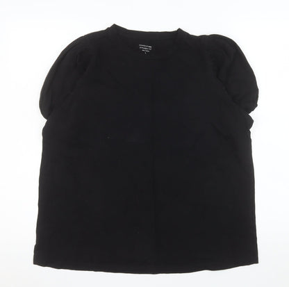 Womens UK Size L Dunnes Stores Black Basic T-Shirt