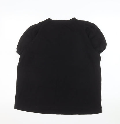Womens UK Size L Dunnes Stores Black Basic T-Shirt