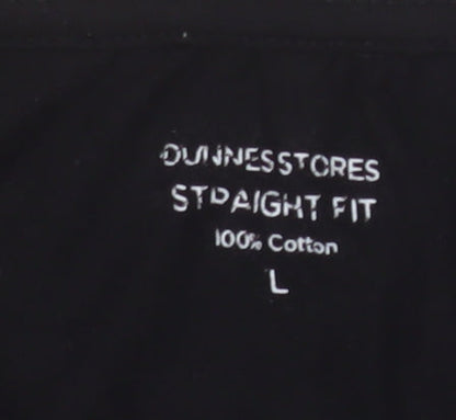 Womens UK Size L Dunnes Stores Black Basic T-Shirt