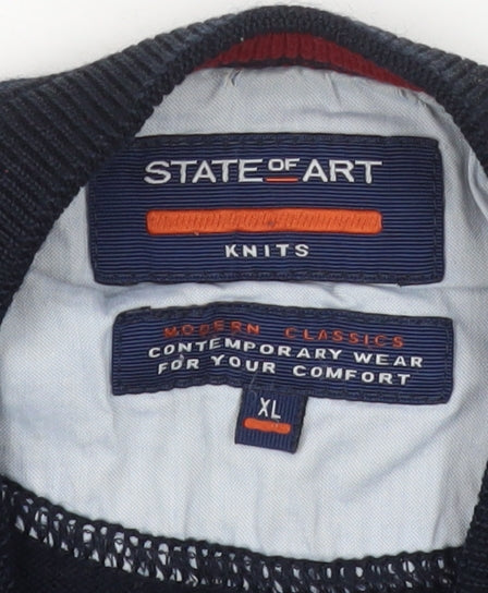 Mens UK Size XL State of Art Black Pullover Sweatshirt