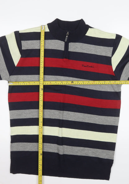 Mens UK Size L Pierre Cardin Multicoloured 1/2 Zip Sweatshirt