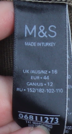 Womens UK Size 16 Marks and Spencer Brown Pullover Sweatshirt