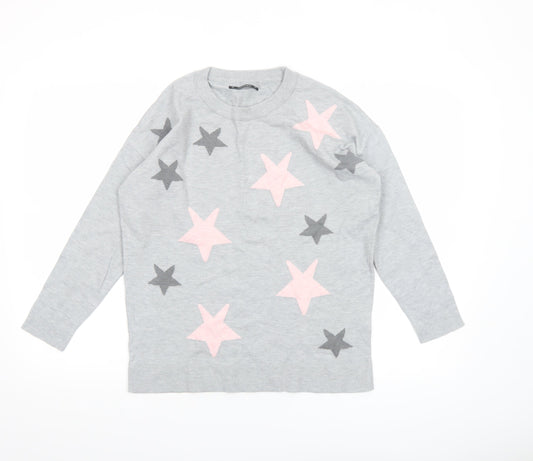 Womens UK Size S Dunnes Grey Pullover Jumper