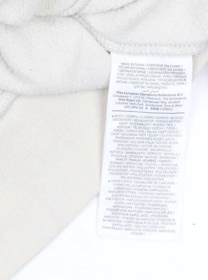 Womens UK Size S Nike Beige Pullover Hoodie