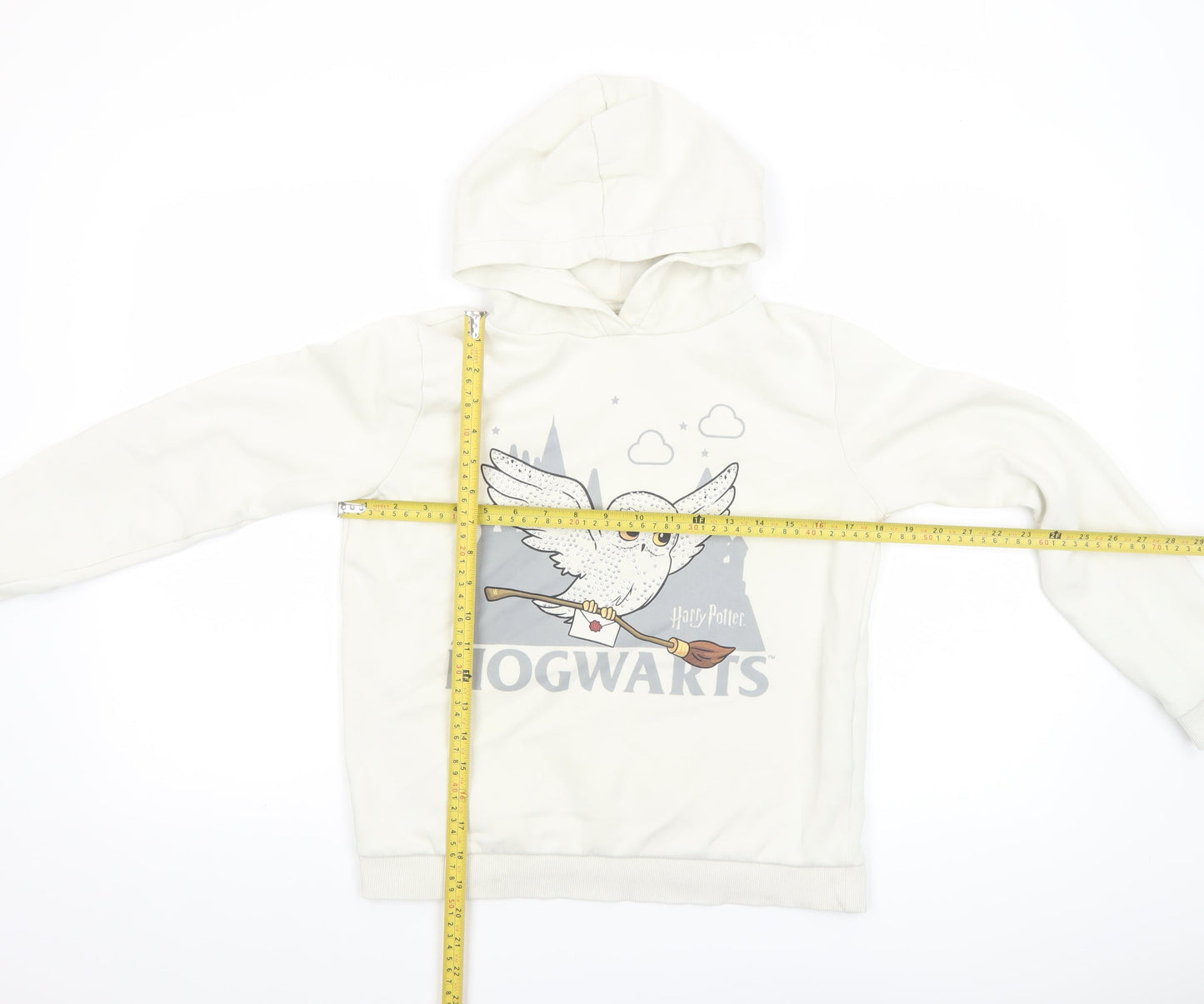 Girls UK Size 13-14 Years Harry Potter White Pullover Hoodie