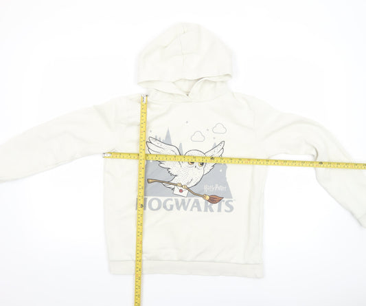 Girls UK Size 13-14 Years Harry Potter White Pullover Hoodie