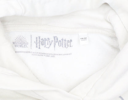 Girls UK Size 13-14 Years Harry Potter White Pullover Hoodie