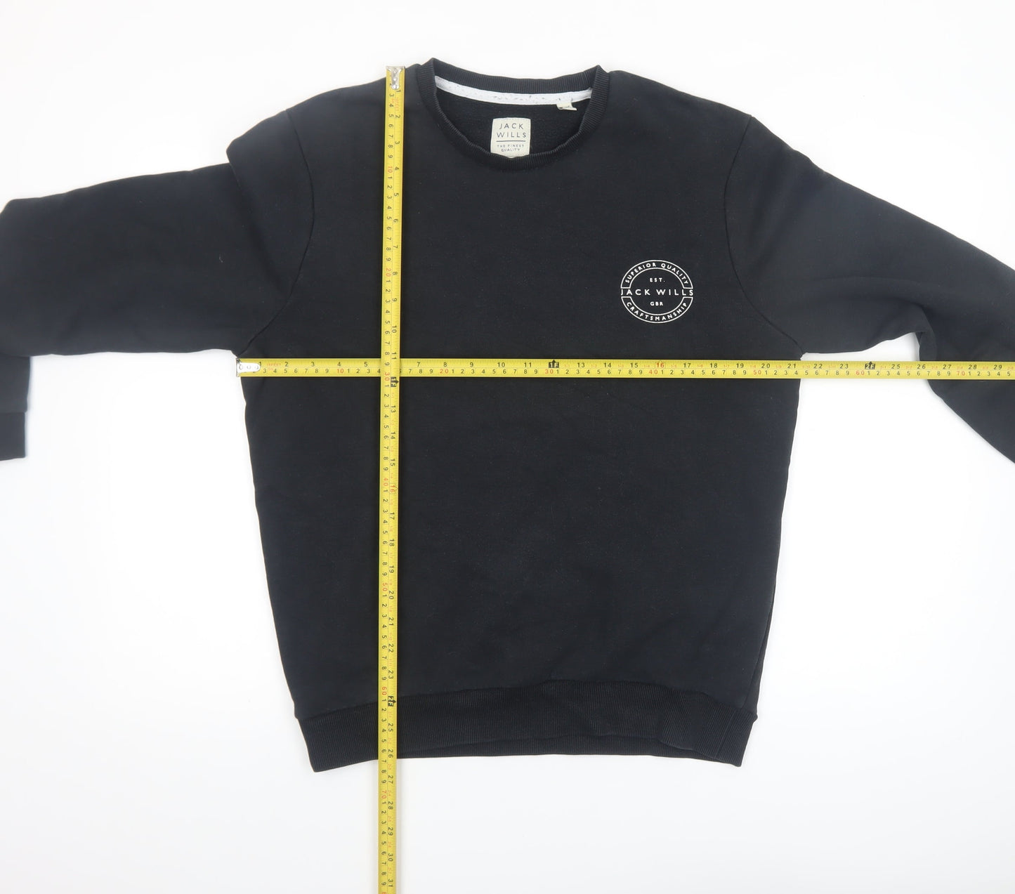 Mens UK Size M Jack Wills Black Pullover Sweatshirt